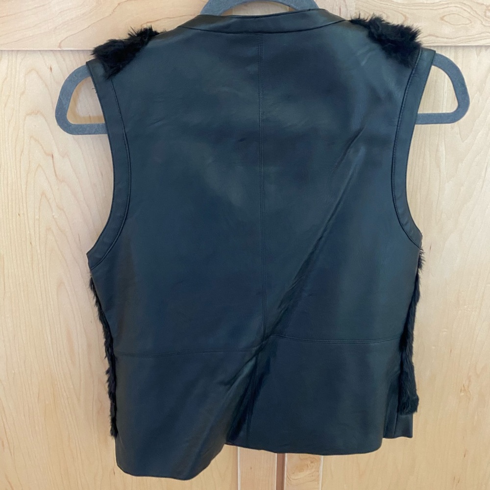 Faux Fur/Faux Leather Vest - Picture 7 of 7